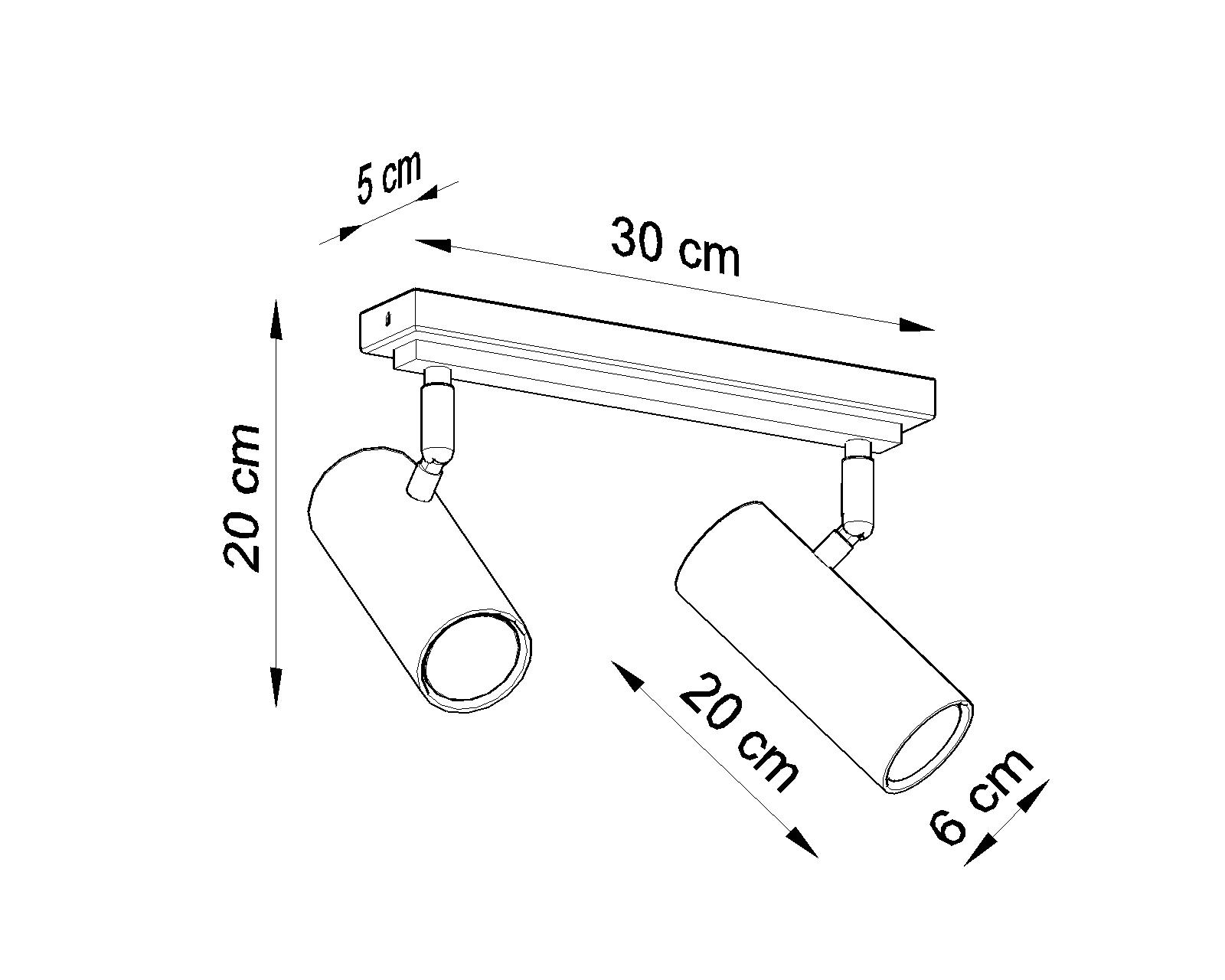 Nowoczesna lampa sufitowa John 2 w klasycznym kolorze