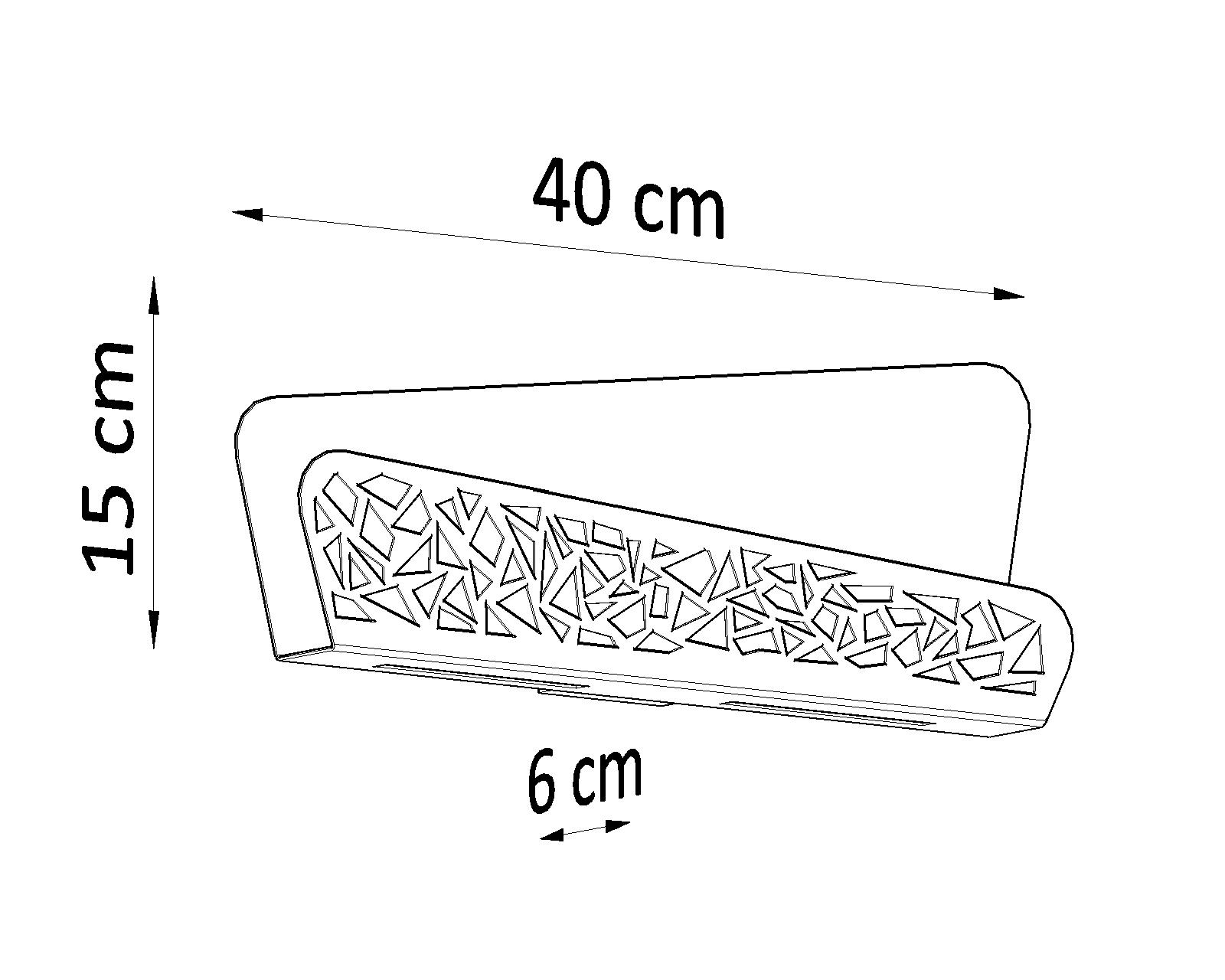 Unikatowy kinkiet ścienny Oscar w białym kolorze