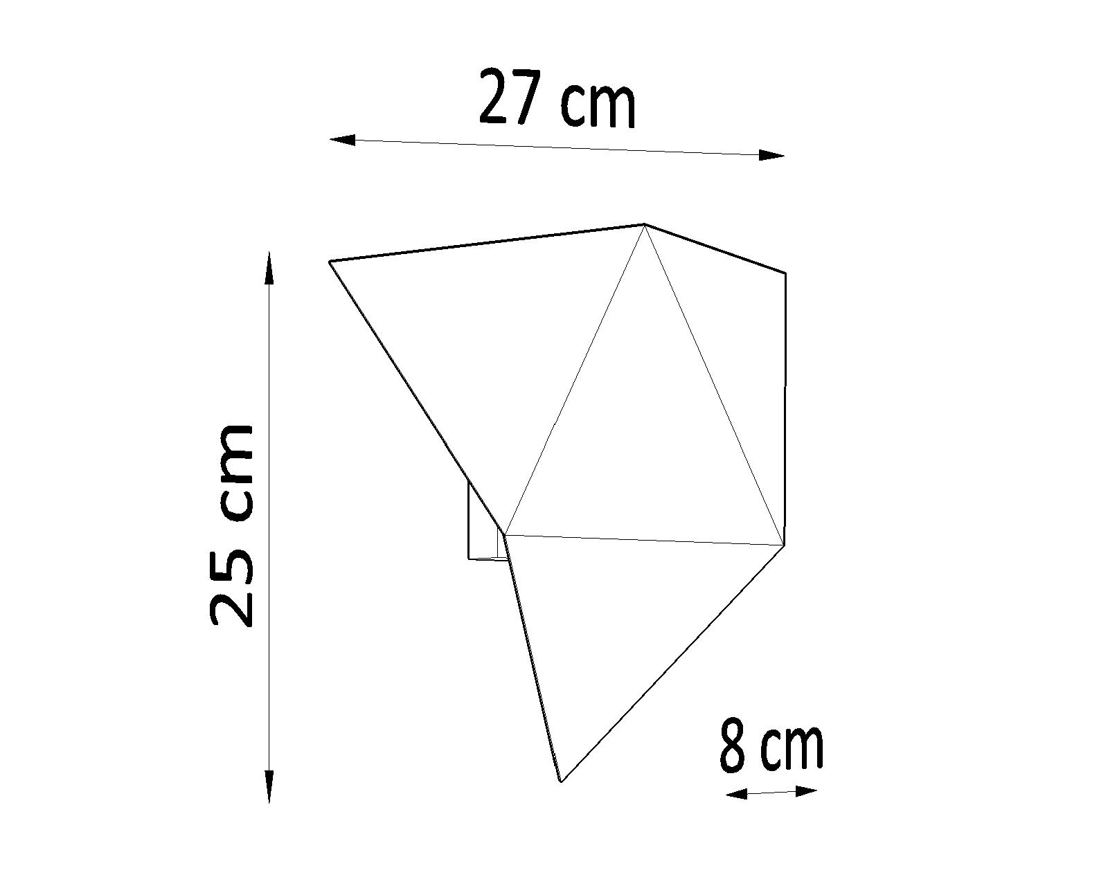 Metalowy kinkiet ścienny Sandy w jasnym kolorze