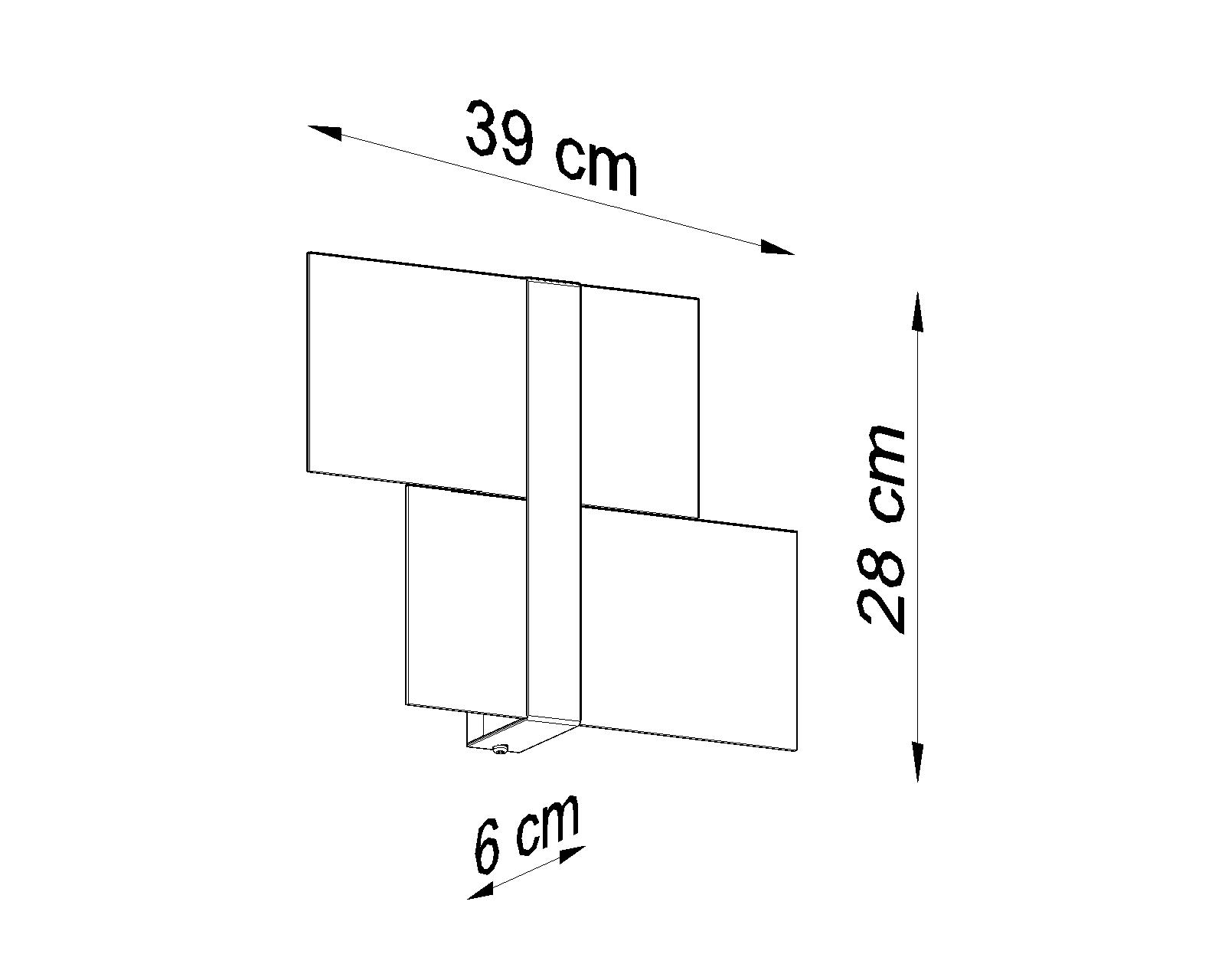Prosty kinkiet ścienny Sweden w białym kolorze