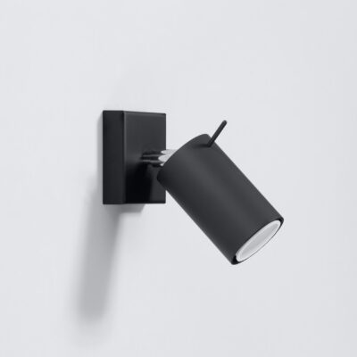 Czarny kinkiet ścienny Arte o prostym designie