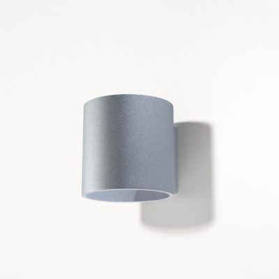 Szary kinkiet ścienny Nausa o prostym designie