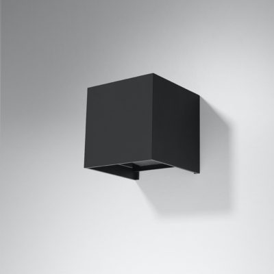 Czarny kinkiet ścienny Louis o prostym designie