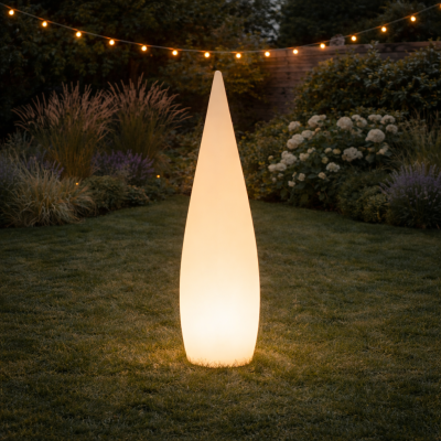 Dekoracyjna lampa stojąca na taras Palmas L