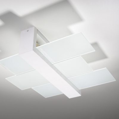 Biały plafon sufitowa Charlie w nowoczesnym designie