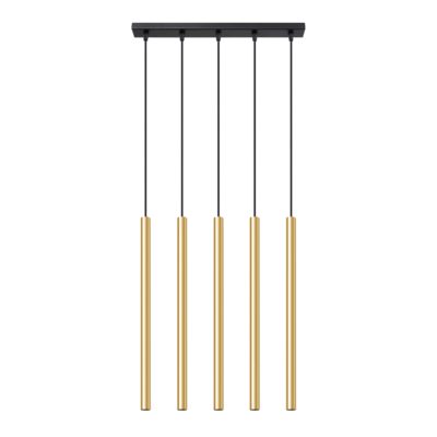 Złota lampa wisząca Arta 5 o prostym designie