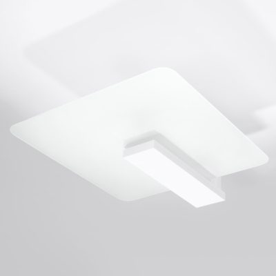 Prosty plafon sufitowy Damian w białym kolorze