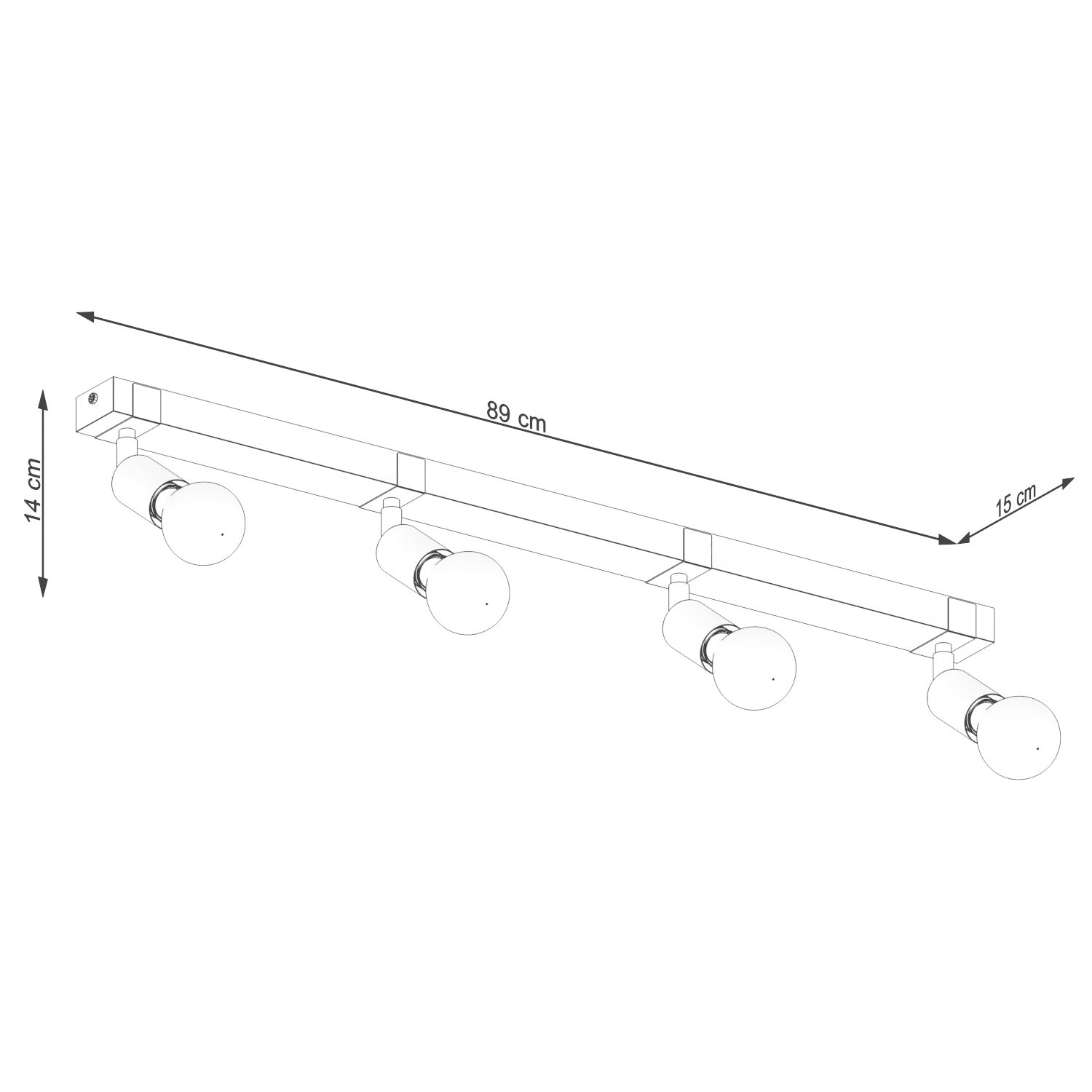 Metalowa lampa sufitowa Penelope 4 w klasycznym kolorze