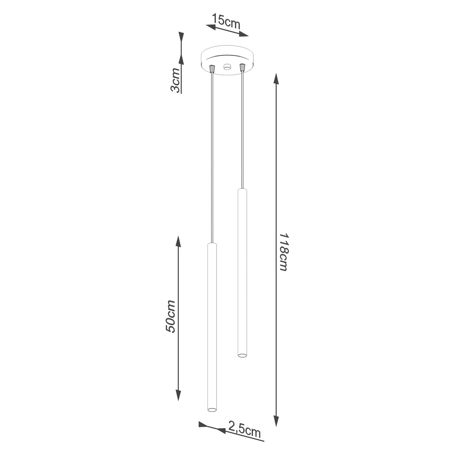 Biała lampa wisząca Arta 2 o prostym designie