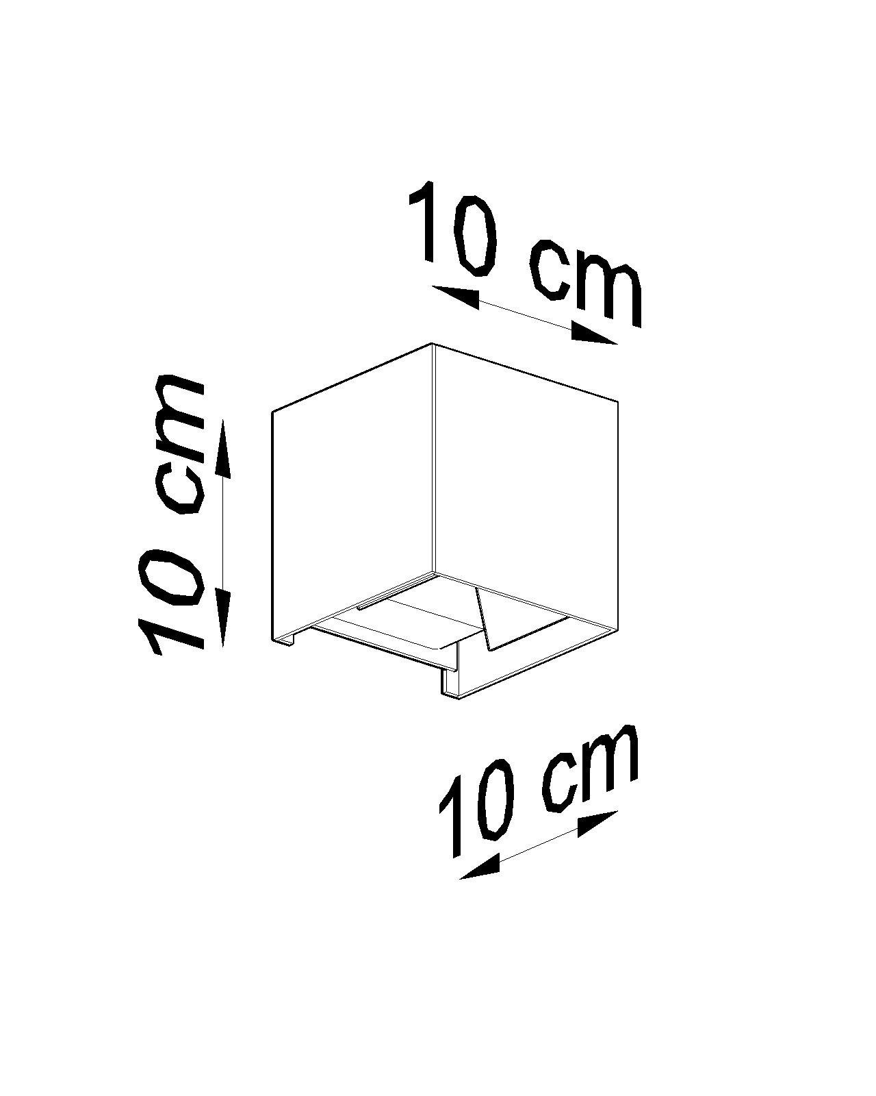 Czarny kinkiet ścienny Louis o prostym designie