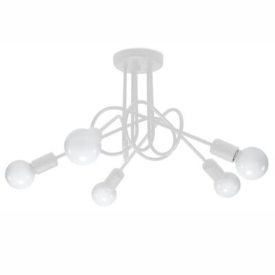 Prosta lampa sufitowa Crazy 5 do salonu