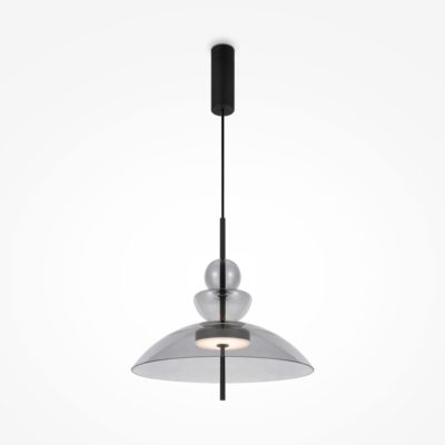 Nowoczesna lampa wisząca Bangkok na czarnej podsufitce