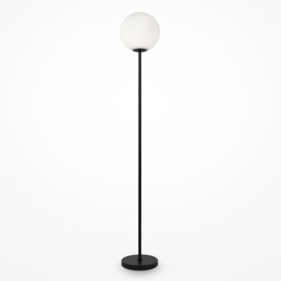 Czarna lampa podłogowa Ring o prostym designie
