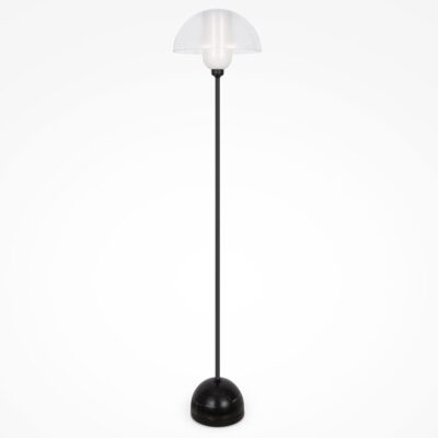 Prosta lampa podłogowa Memory na czarnej podstawie