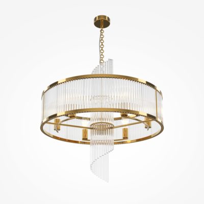 Złota lampa wisząca Frame w eleganckim designie