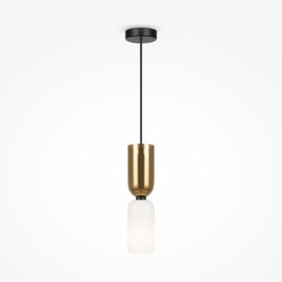 Pojedyncza lampa wisząca Memory na czarnym stelażu