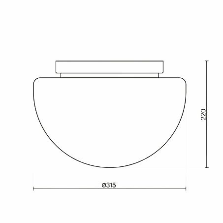 Elegancki plafon sufitowy Glassy ze szklanym kloszem