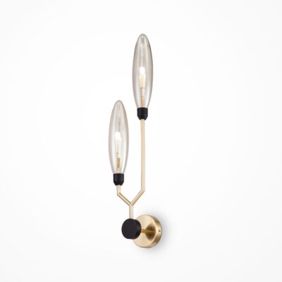 Złoty kinkiet ścienny Ventura 2 do salonu