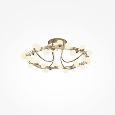 Elegancka lampa sufitowa Tessara na złotym stelażu