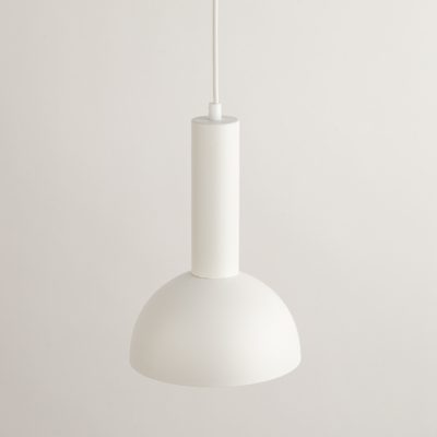 Prosta lampa wisząca Grinda w białym kolorze