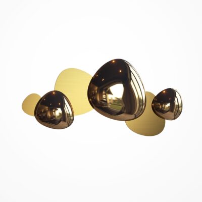 Nowoczesny kinkiet ścienny Jack-stone w złotym kolorze