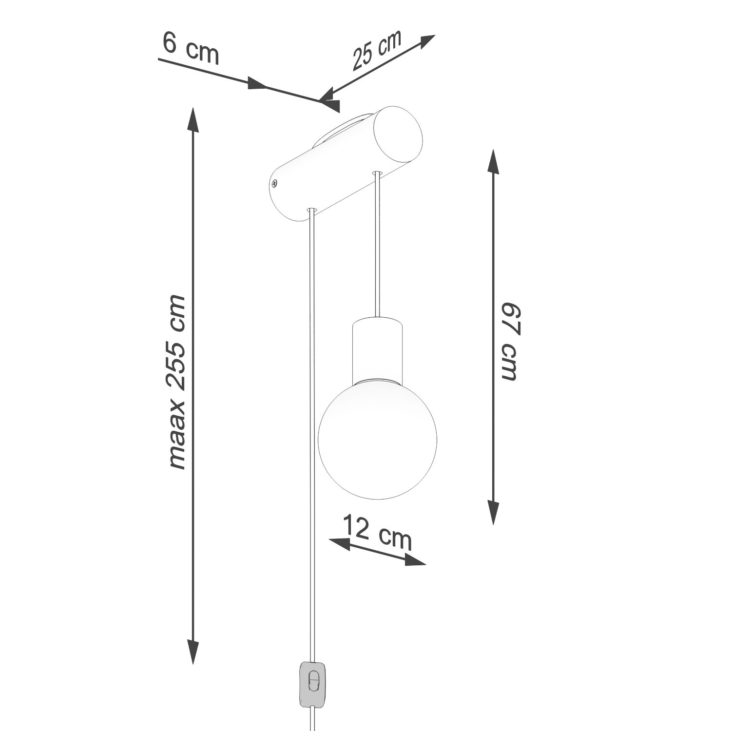 Drewniany kinkiet ścienny Arnkatla z białym kloszem