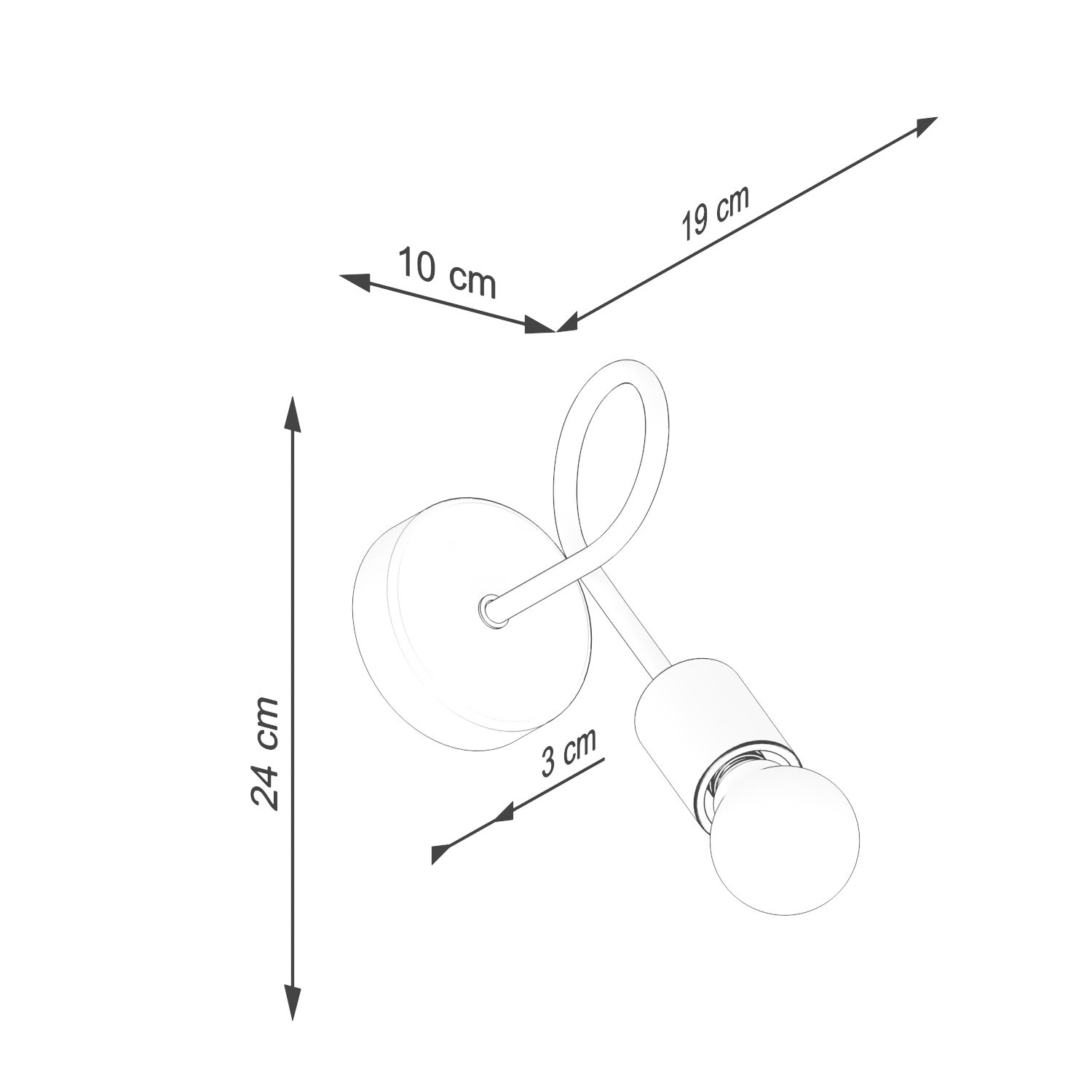 Prosty kinkiet ścienny Arnkatla z drewnianymi elementami