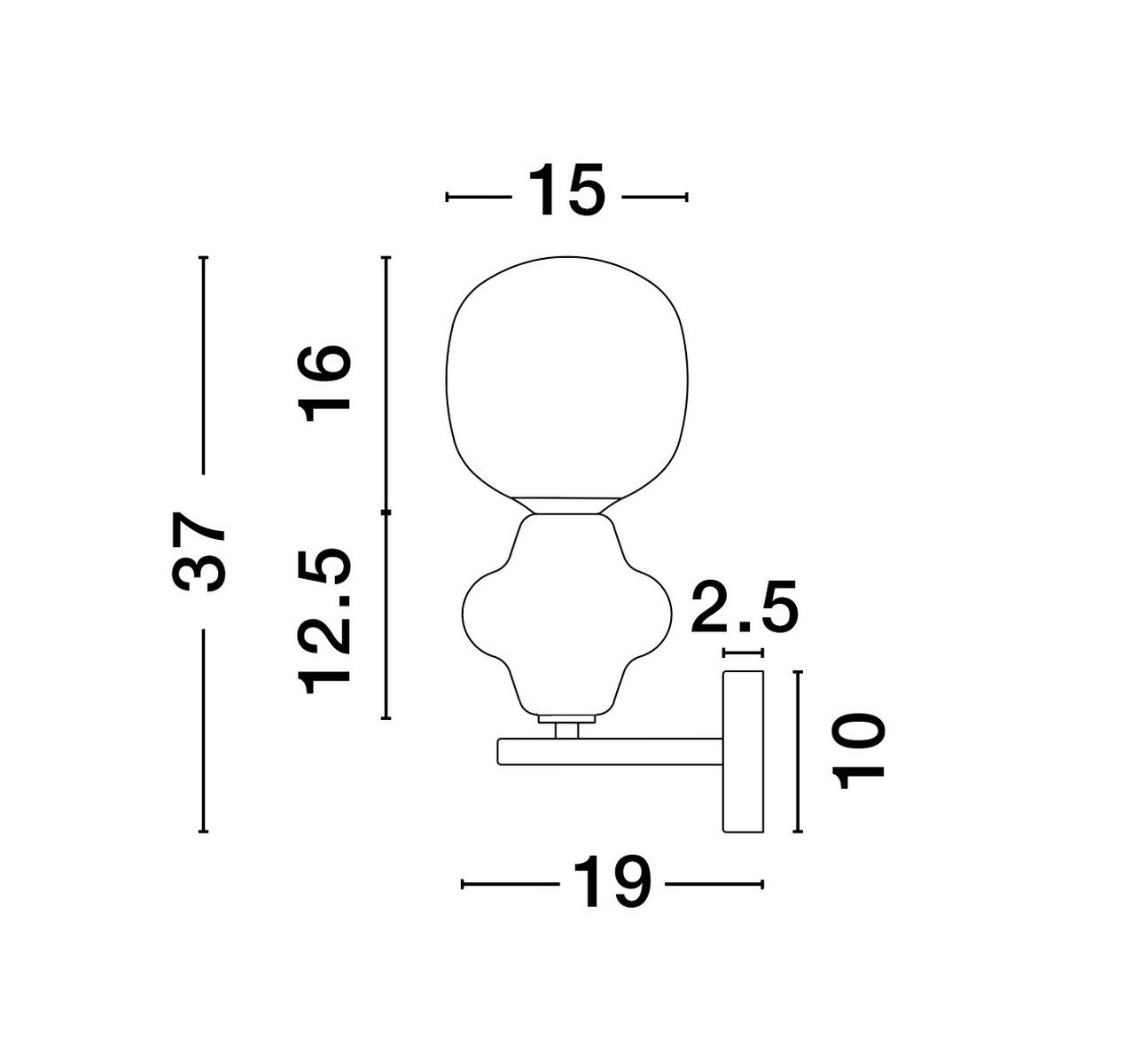 Niebieski kinkiet ścienny Vilrosa do salonu