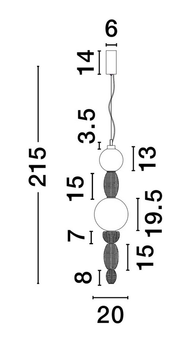Wielokolorowa lampa wisząca Joaquin B do salonu