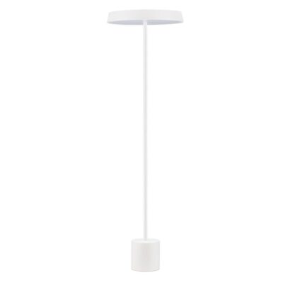 Prosta lampa podłogowa Coruna w białym kolorze