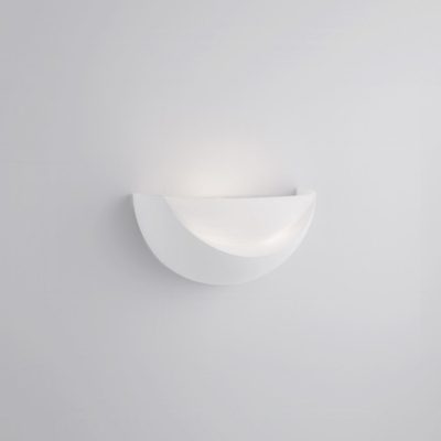 Biały kinkiet ścienny Quime B o prostym designie