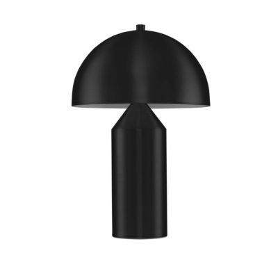 Czarna lampa stołowa Ababay z metalowym kloszem