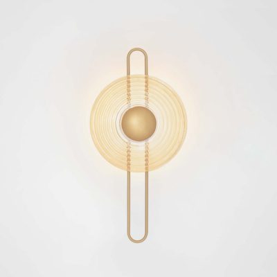 Elegancki kinkiet ścienny Bermudez w złotym kolorze