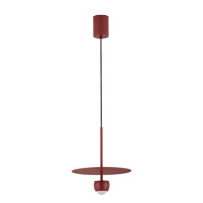 Minimalistyczna lampa wisząca Baila w kolorze czerwonego wina