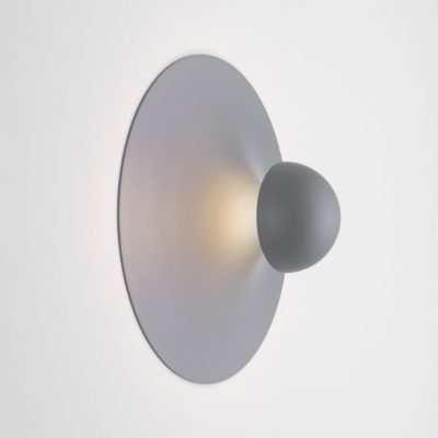 Minimalistyczny kinkiet ścienny Baila w szarym kolorze