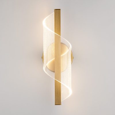 Złoty kinkiet ścienny Huaral w eleganckim designie