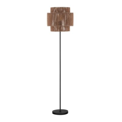 Lampa podłogowa Lauquen na czarnym stelażu