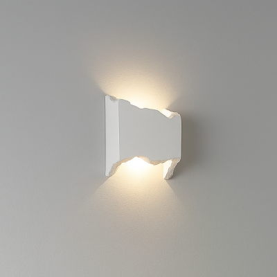 Gipsowy kinkiet ścienny Quime A w białym kolorze