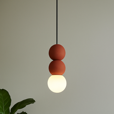 Pojedyncza lampa wisząca Ibague B na czarnym stelażu