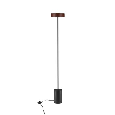Elegancka lampa podłogowa Virasoro z brązowym kloszem