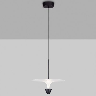 Nowoczesna lampa wisząca Ucurena na czarnym stelażu