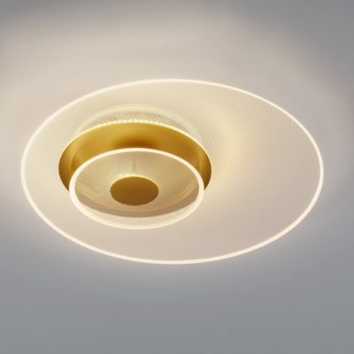 Złoty plafon sufitowy Huaral w eleganckim designie