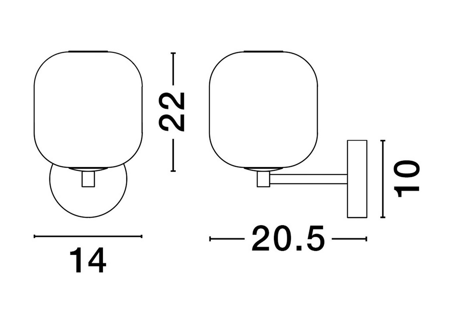 Nowoczesny kinkiet ścienny Anuco na czarnym stelażu