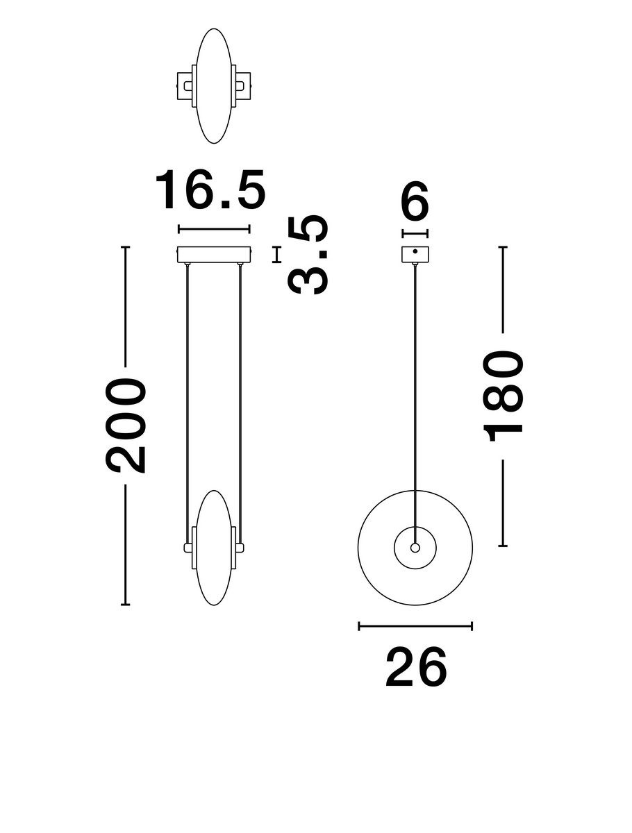 Nowoczesna lampa wisząca Huacaraje w czarnym kolorze