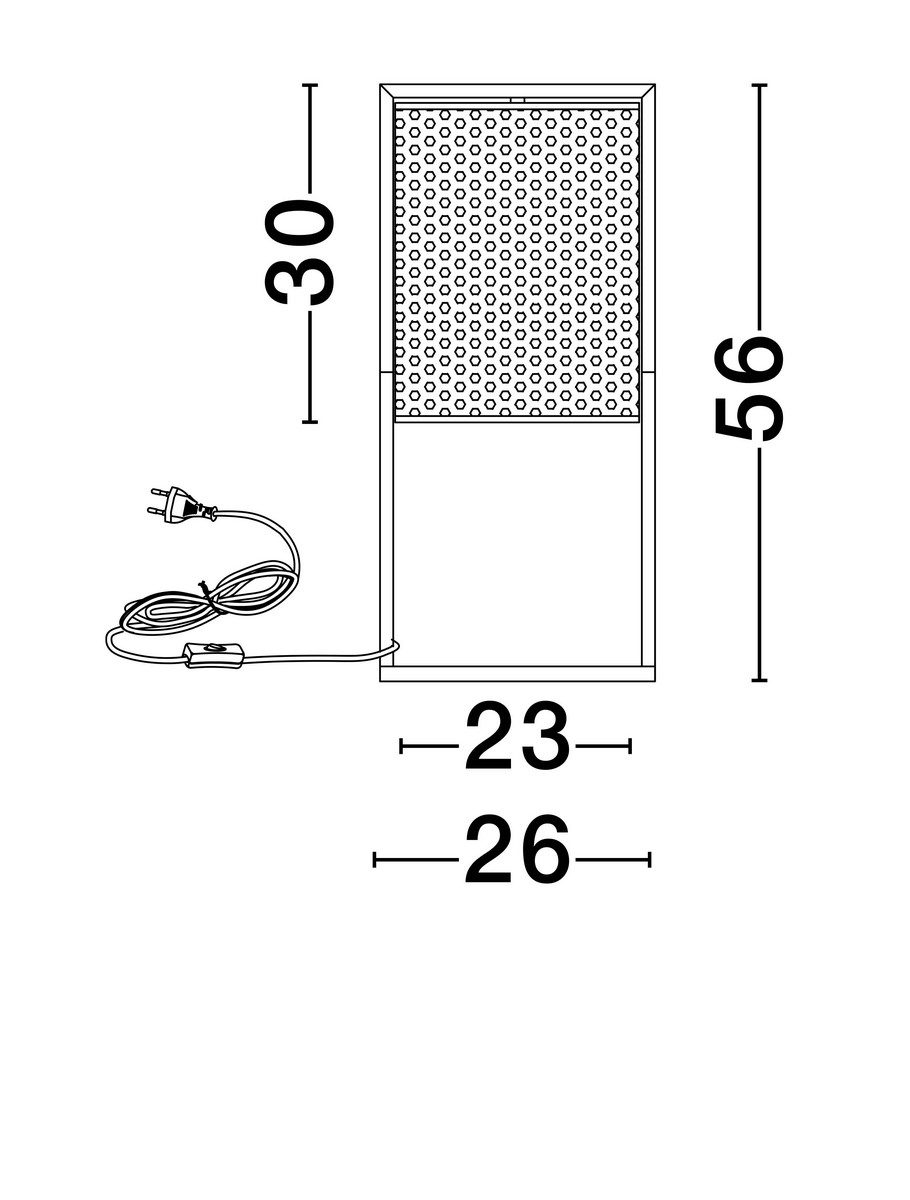 Lampa stołowa Sechura na czarnym stelażu