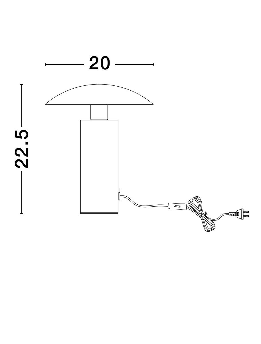 Złota lampa stołowa Tejerias w eleganckim designie