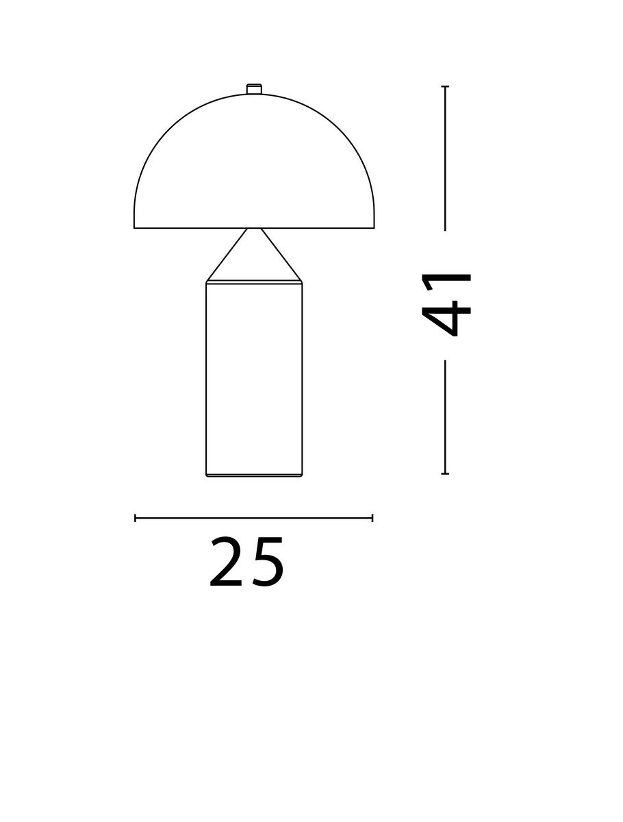 Czarna lampa stołowa Ababay z metalowym kloszem