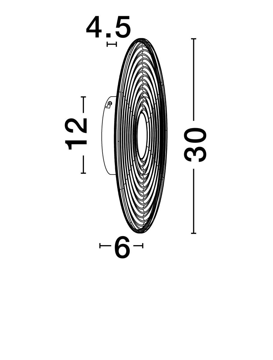 Okrągły kinkiet ścienny Bermudez w eleganckim designie