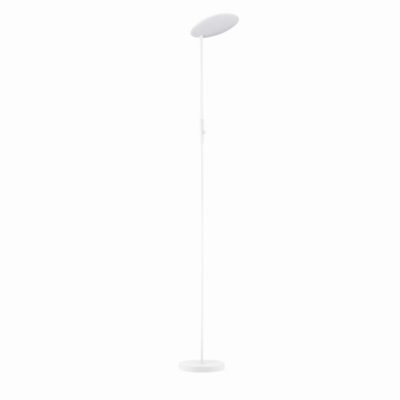 Prosta lampa podłogowa Truncado w białym kolorze