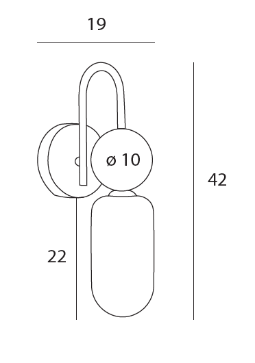 Lampa ścienna Roma z kulistym dekorem